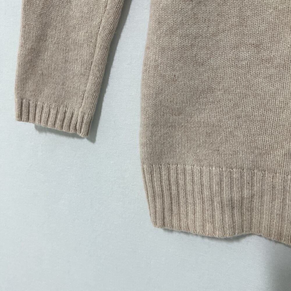 Peck & Peck Wool Cashmere Knit Pullover Sweater Medium Braided Neck Cream Luxe - Picture 4 of 10